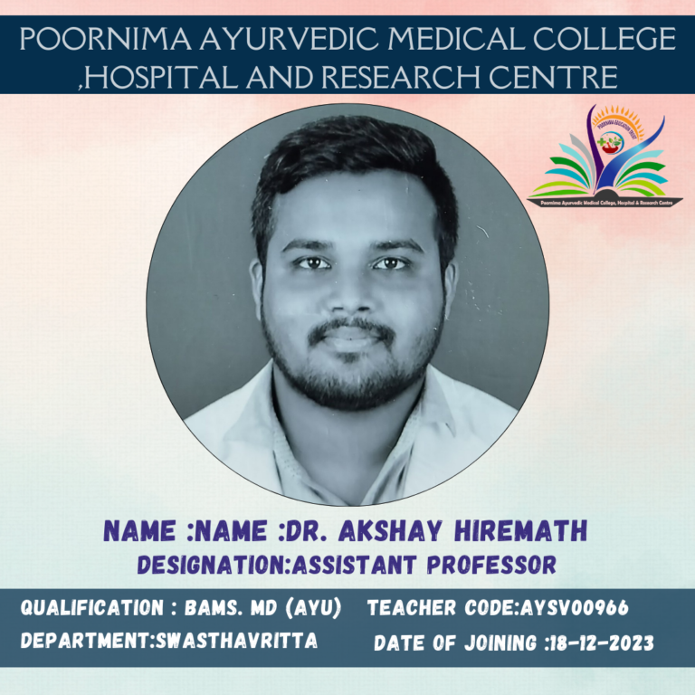 Teaching-staff – Poornima Ayurvedic Medical College Hospital And 